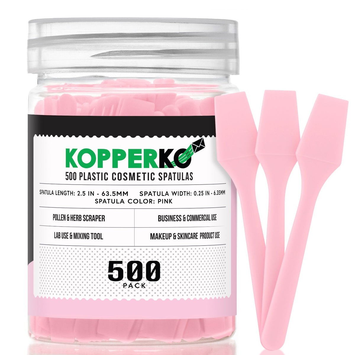Plastic Cosmetic Spatulas 2.5 Inch Pink Pack of 500 - Makeup & Skincare Tools