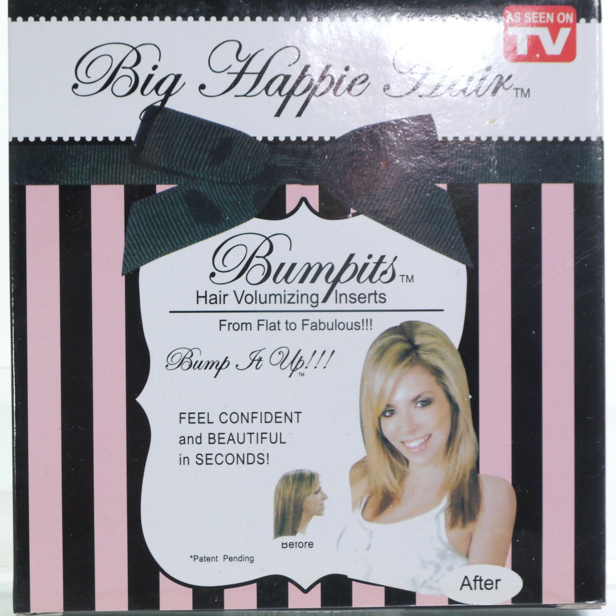 5 Pcs Bumpits Big Happie Hair Volumizing Inserts Pump Set IN BLACK,