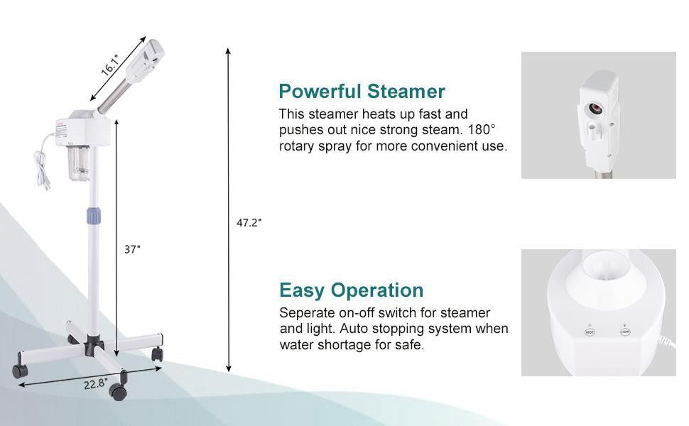 Professional Facial Steamer with Ozone & Lamp