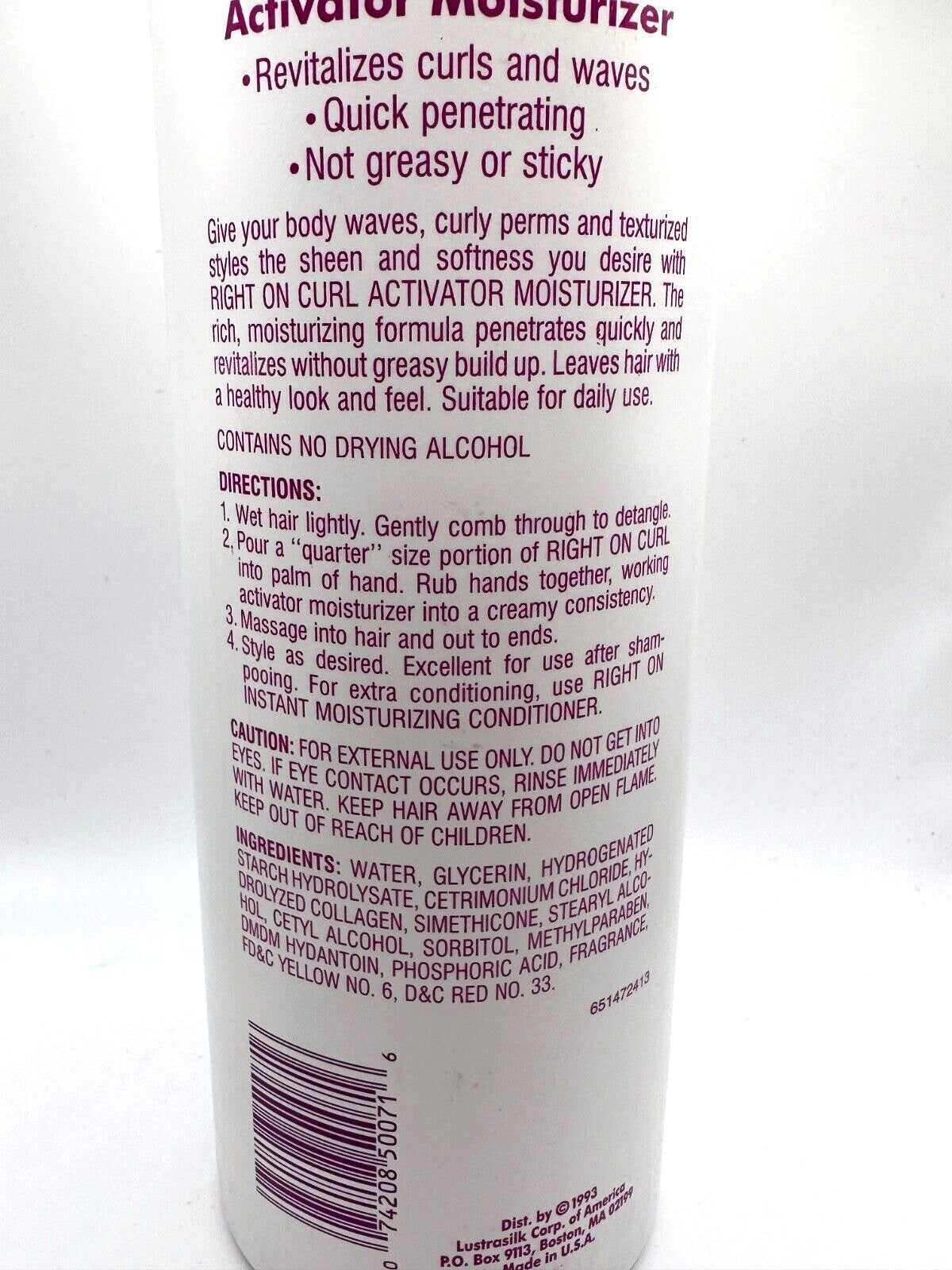 Lustrasilk Curl Activator Moisturizer for Natural Hair - 32 Ounce