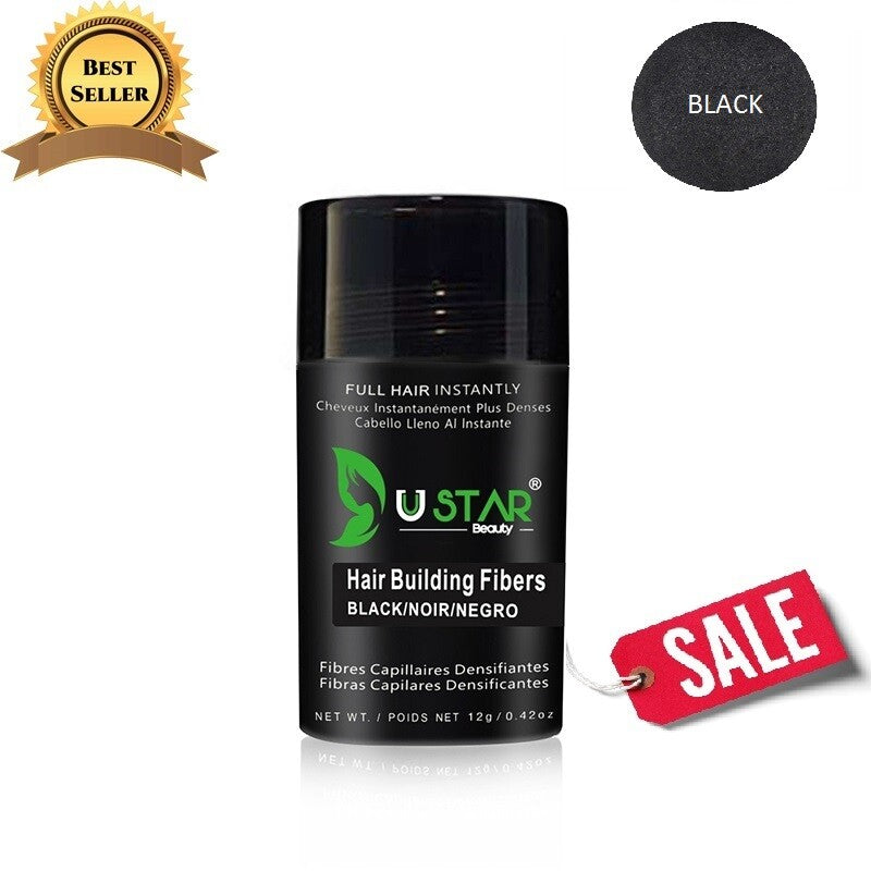 Black Hair Building Fiber 12g - Thickening Fibers