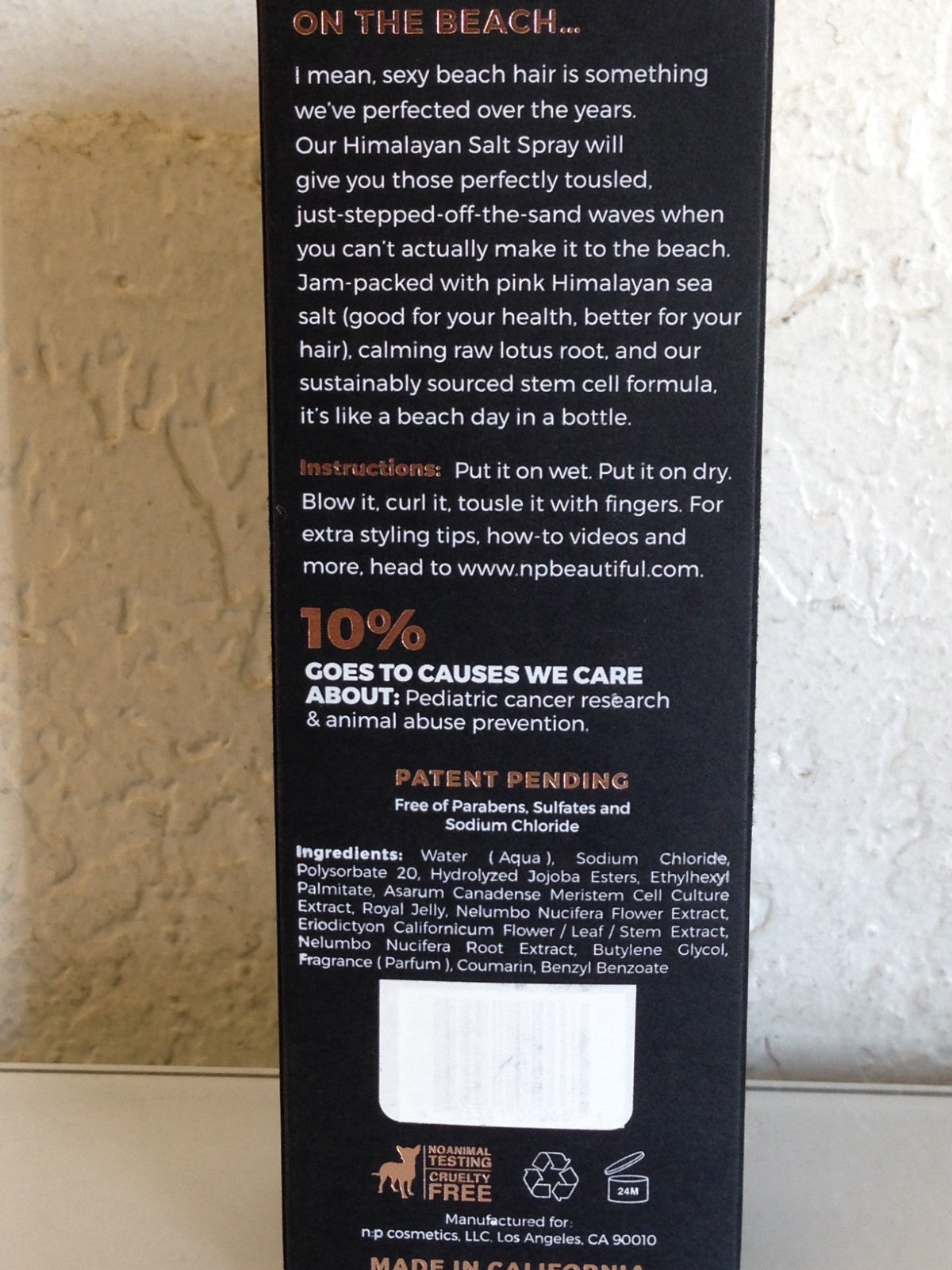 Beach Hair Spray - Texturizing Sea Salt Spray for Voluminous Hair 6.2oz