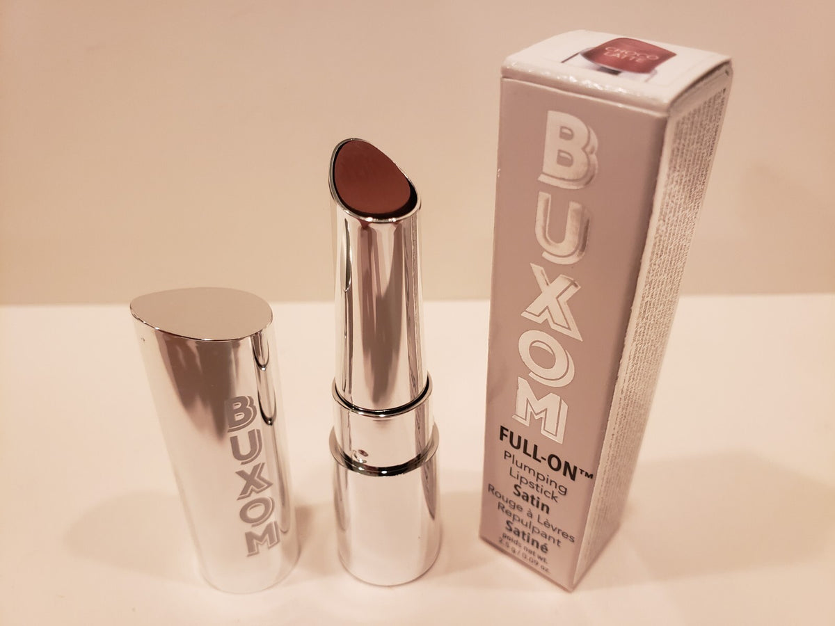 Full-On Plumping Satin Lipstick - Choco Latte - Moisturizing Lip Color - 0.09 oz