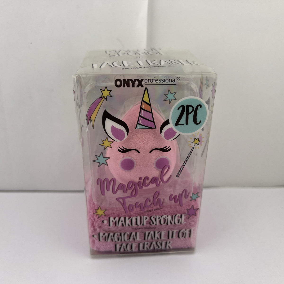 Unicorn Makeup Sponge & Face Eraser Set - Pink, 2 Pieces