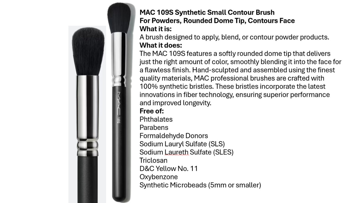 Mac 109 Small Contour Brush - 100% Authentic