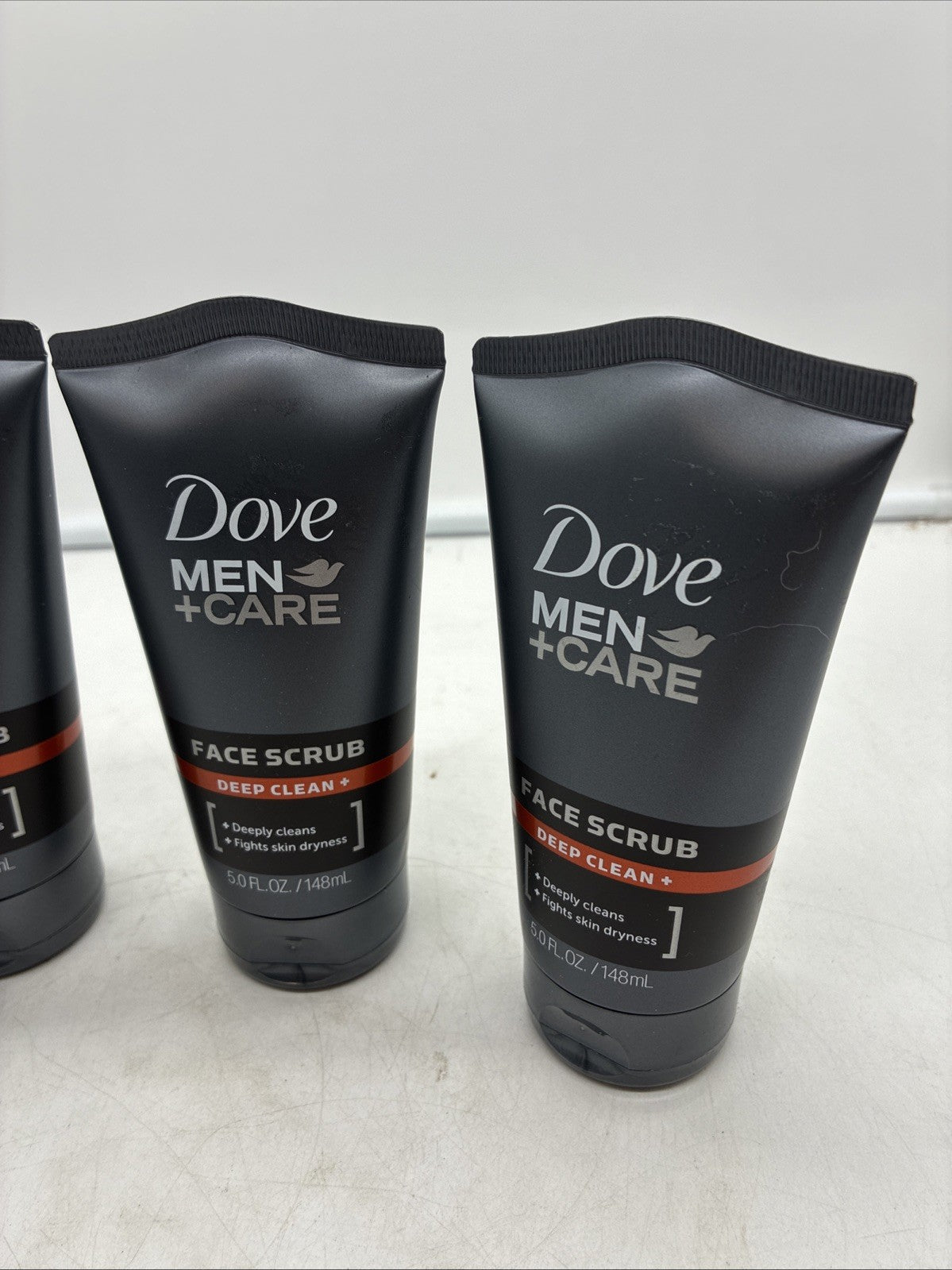 LOT OF 4--Dove Men + Care Face Scrub DEEP CLEAN Each is 5oz. FREE