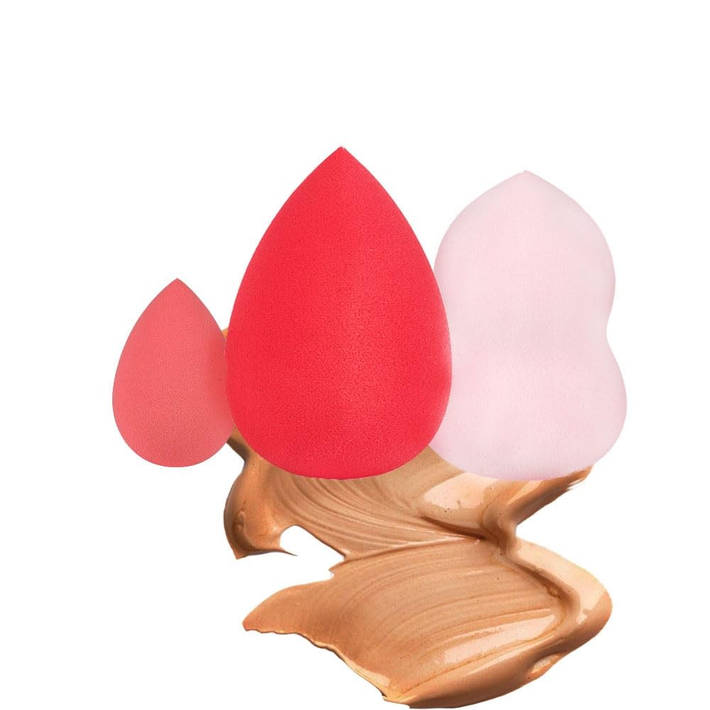 Makeup Sponge Set 3 Pieces - Blending Beauty Sponges for Face & Eyes