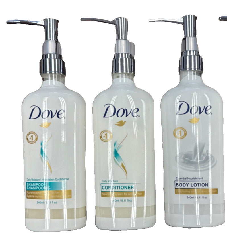Body Care 3-Bottle Bundle Lotion, Shampoo & Conditioner 8.11oz