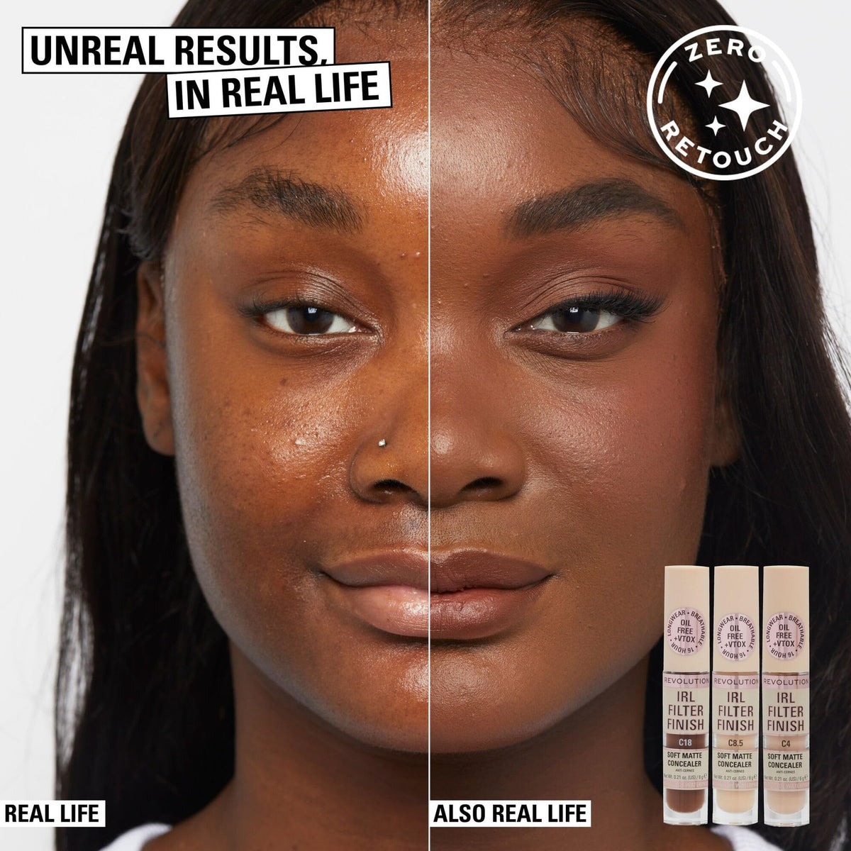 Full Coverage Medium Skin Concealer with Hyaluronic Acid - Vegan & Cruelty-Free