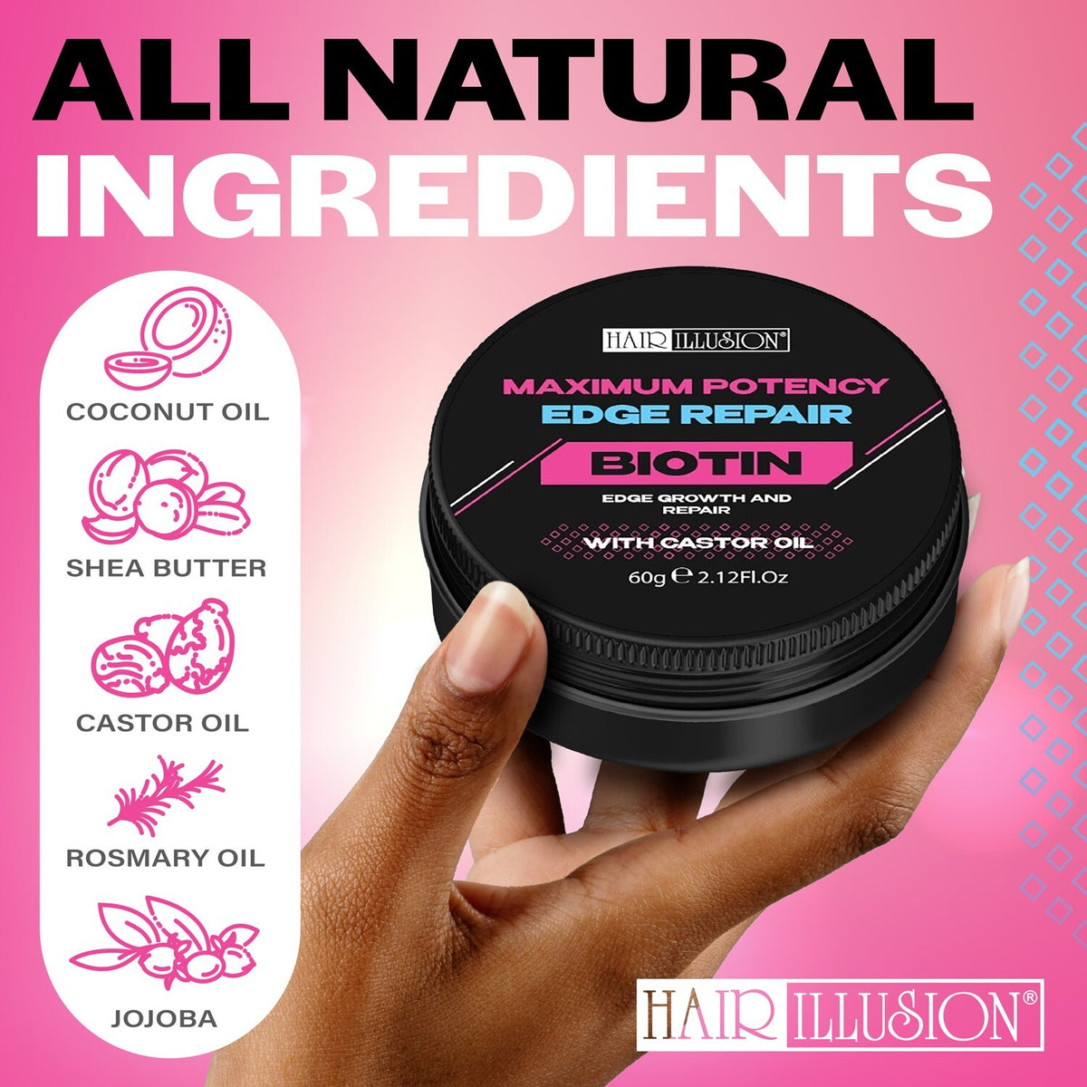 Edge Repair Balm with Biotin & Castor Oil