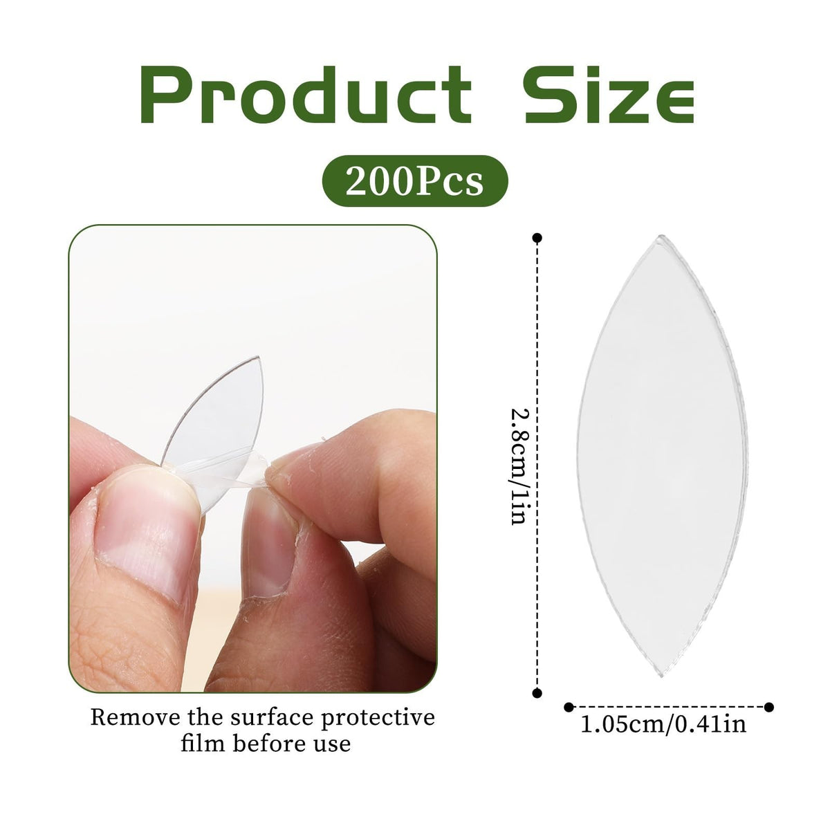 Leaf Shape Small Acrylic Mirror Tiles for Crafts - 200 Pieces