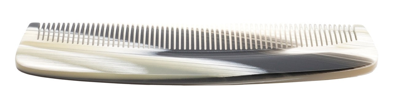 European Cellulose Acetate Hair Comb for Women and Men - Tortoise & Grey Horn Marble