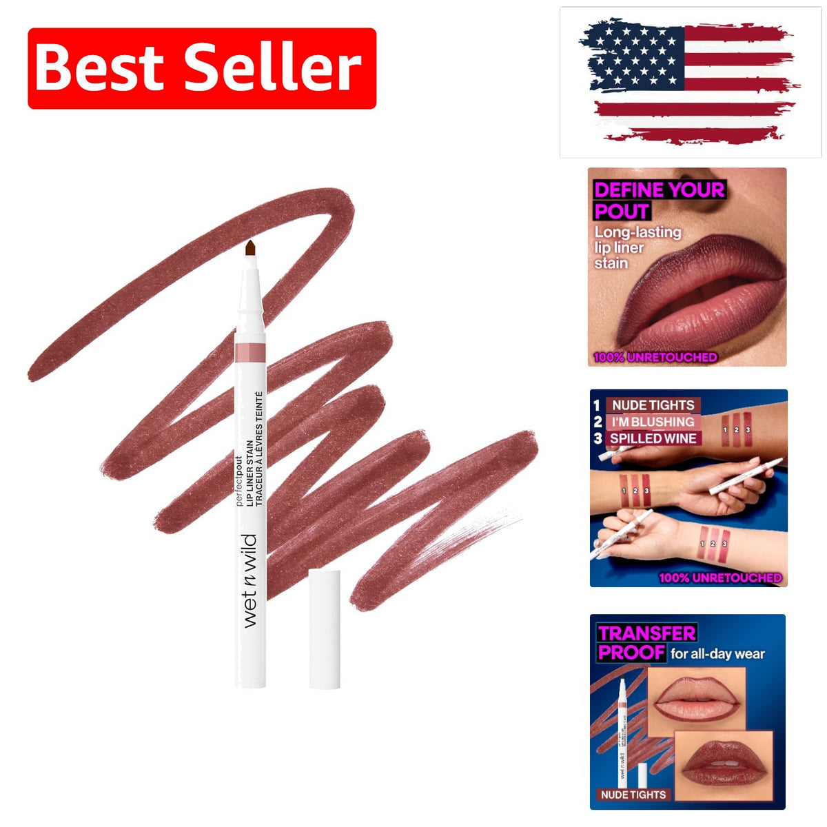 Perfect Pout Lip Liner Stain – Transfer-Proof, Blade-Like Applicator