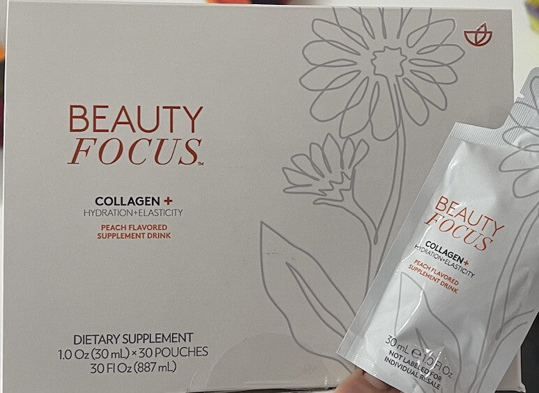 Liquid Collagen Drink for Skin Radiance and Anti-Aging - Peach Flavor, 30 Days Supply