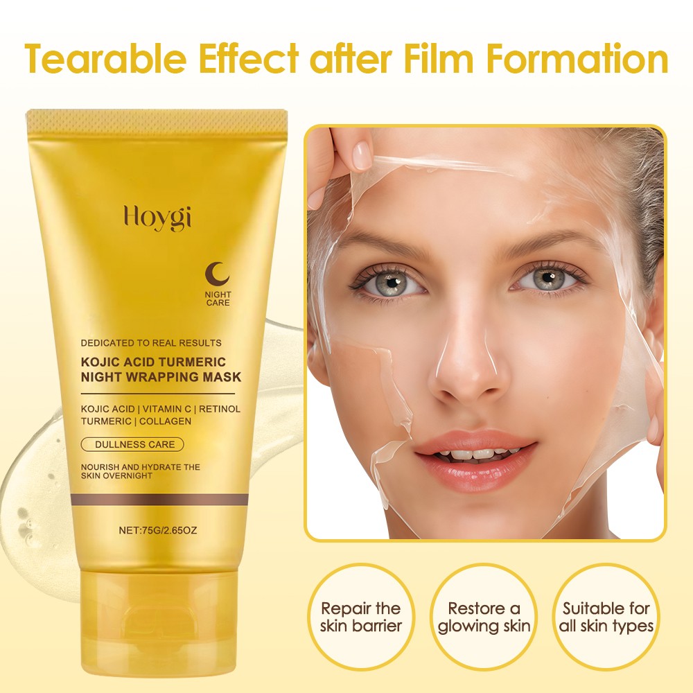 Kojic Acid Turmeric Collagen Night Mask for Brightening & Hydration - 75g