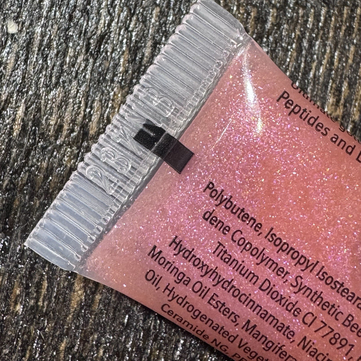 Lip Gloss with Peptides and Pearl Shine - Rosey Pink Shimmer, 15ml