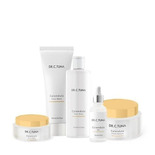 Calendula Skin Care Set - Hydrating Moisturizing Face Routine for Dry Skin
