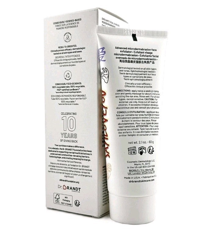 Dr. Brandt Advanced Microdermabrasion Face Exfoliator 2.1 oz Brand