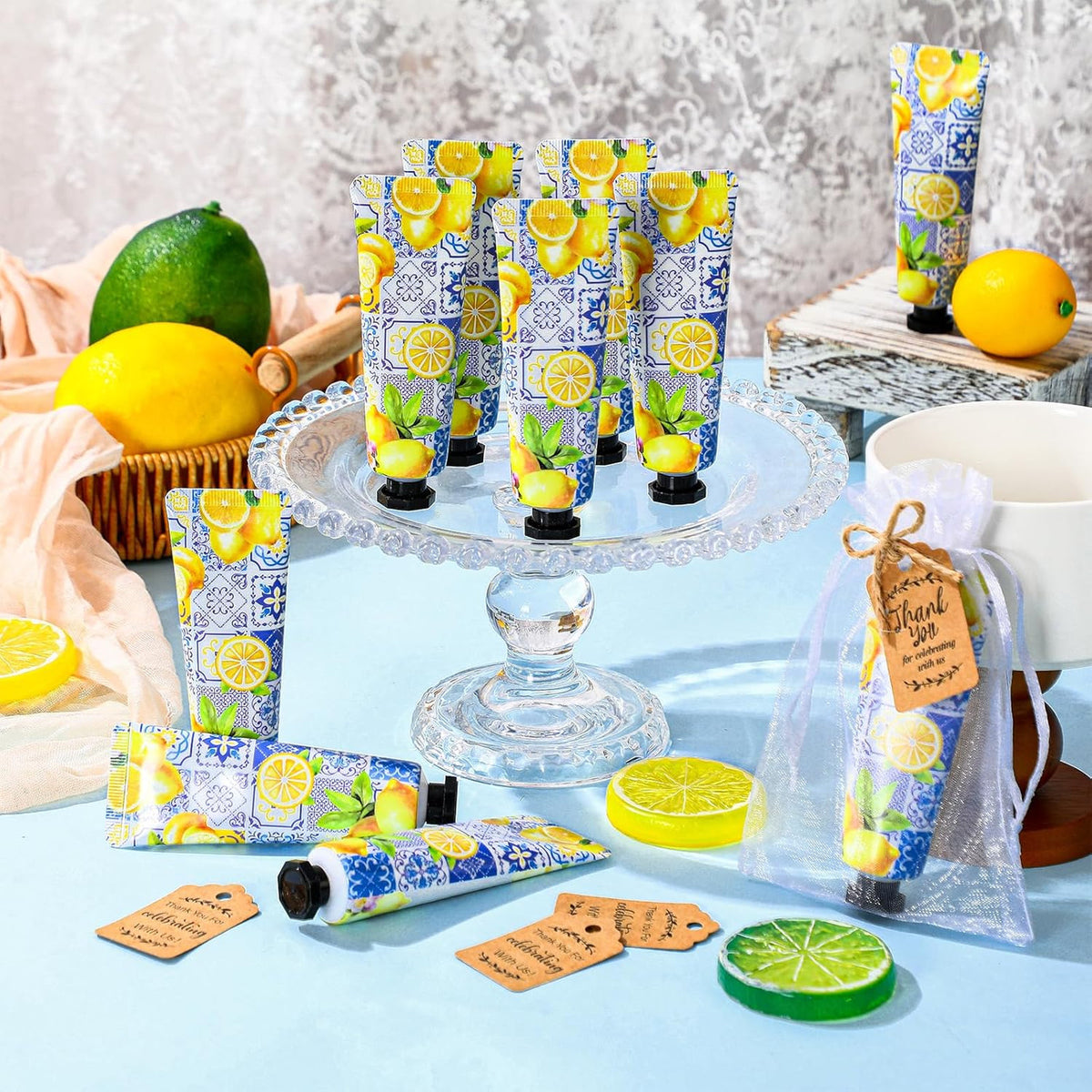 Baby Shower Hand Cream Gift Sets 48 Pieces Lemon Bridal Wedding Party