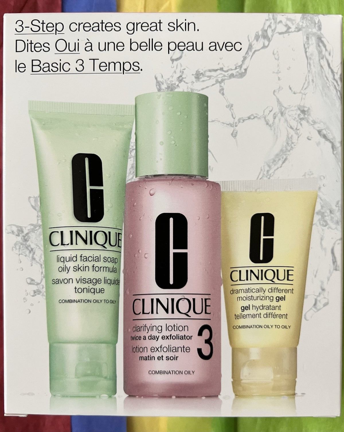 Clinique Travel Skincare Set for Oily Skin - 3-Step Kit with Cleanser and Moisturizer