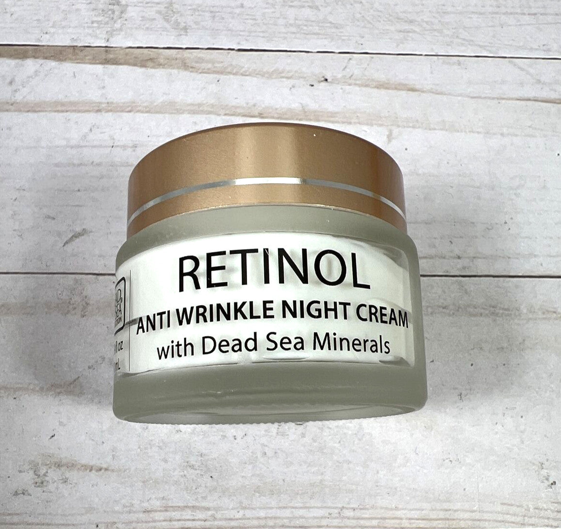 Retinol Night Cream for Wrinkle Reduction - Dead Sea Collection 1.69oz Each (2 Pack)