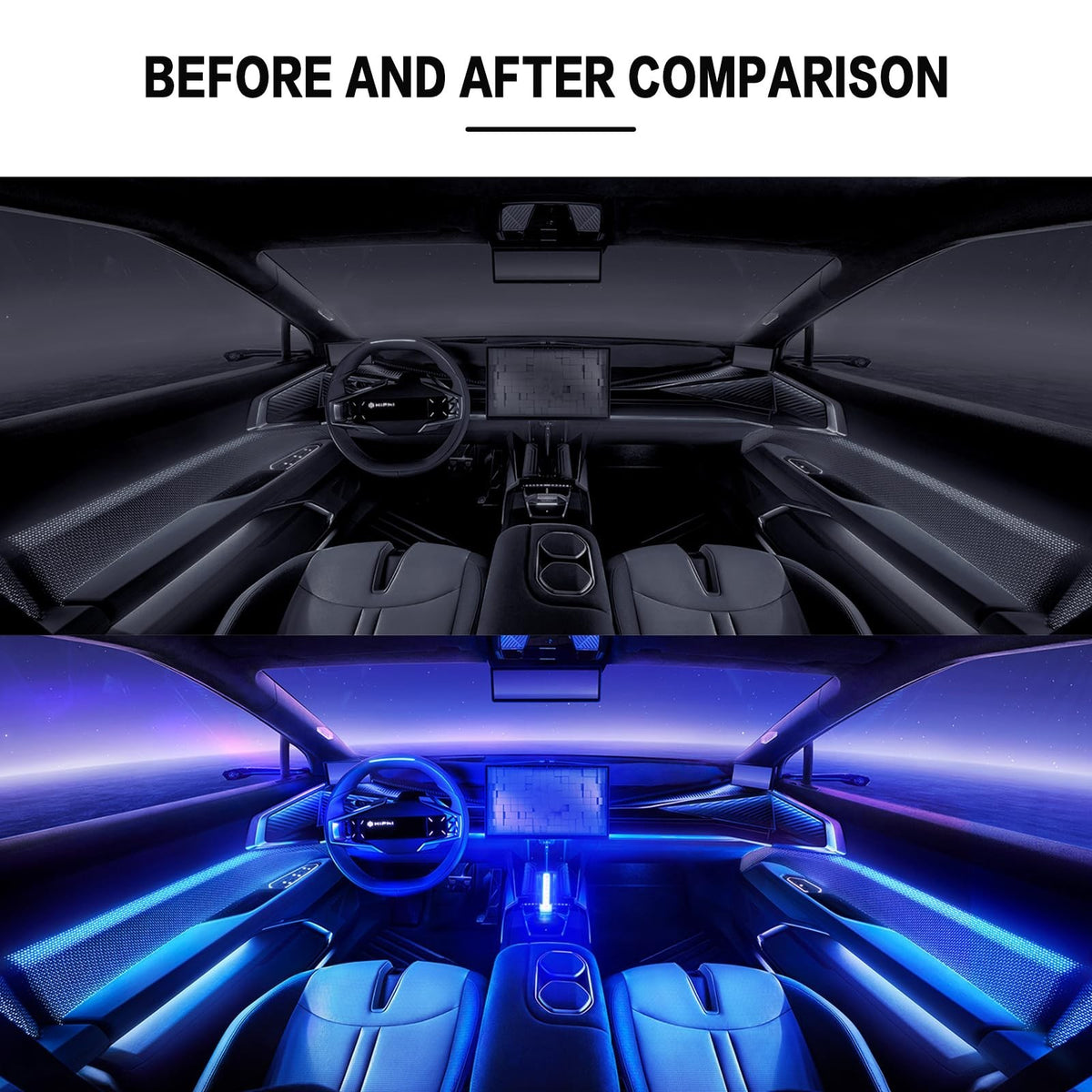 USB Touch Control LED Ambient Light with 4 Modes for Home & Car Decor