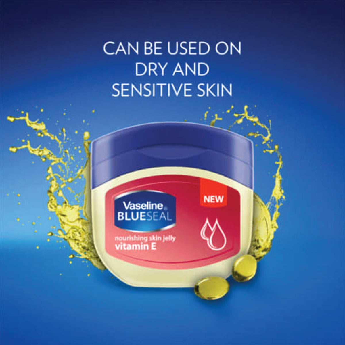 6x Jars Vaseline Blue Seal Vitamin E Nourishing Skin Petroleum Jelly