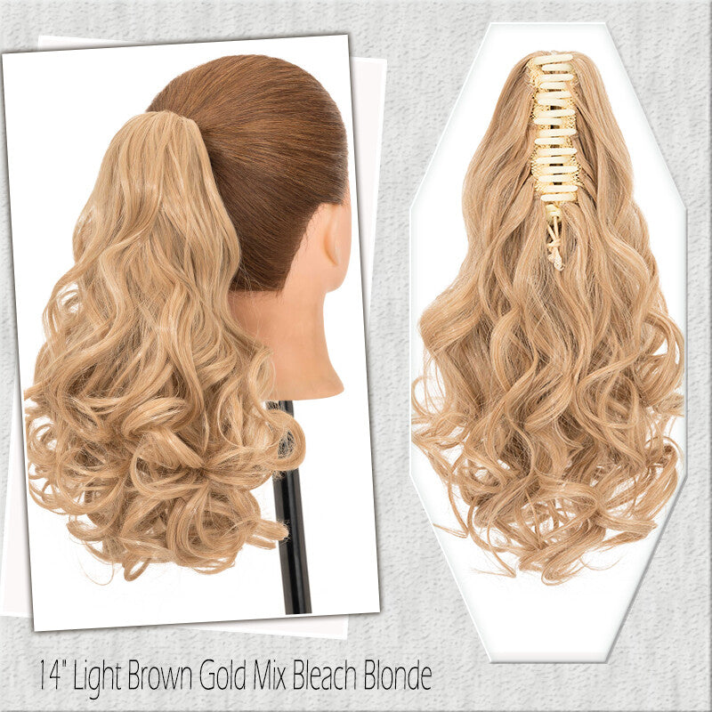 Fake Ponytail Clip-In Hair Extension Thick Natural Look 14 Inches