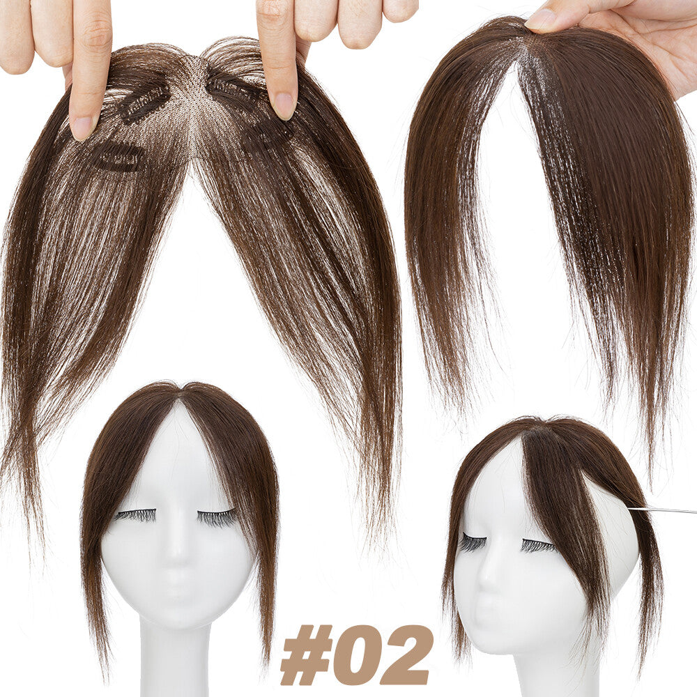 Clip-In Human Hair Bangs Extensions for Customizable Hairstyles