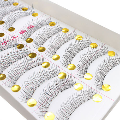 10 Pairs Natural Handmade False Eyelashes for Voluminous Eye Makeup