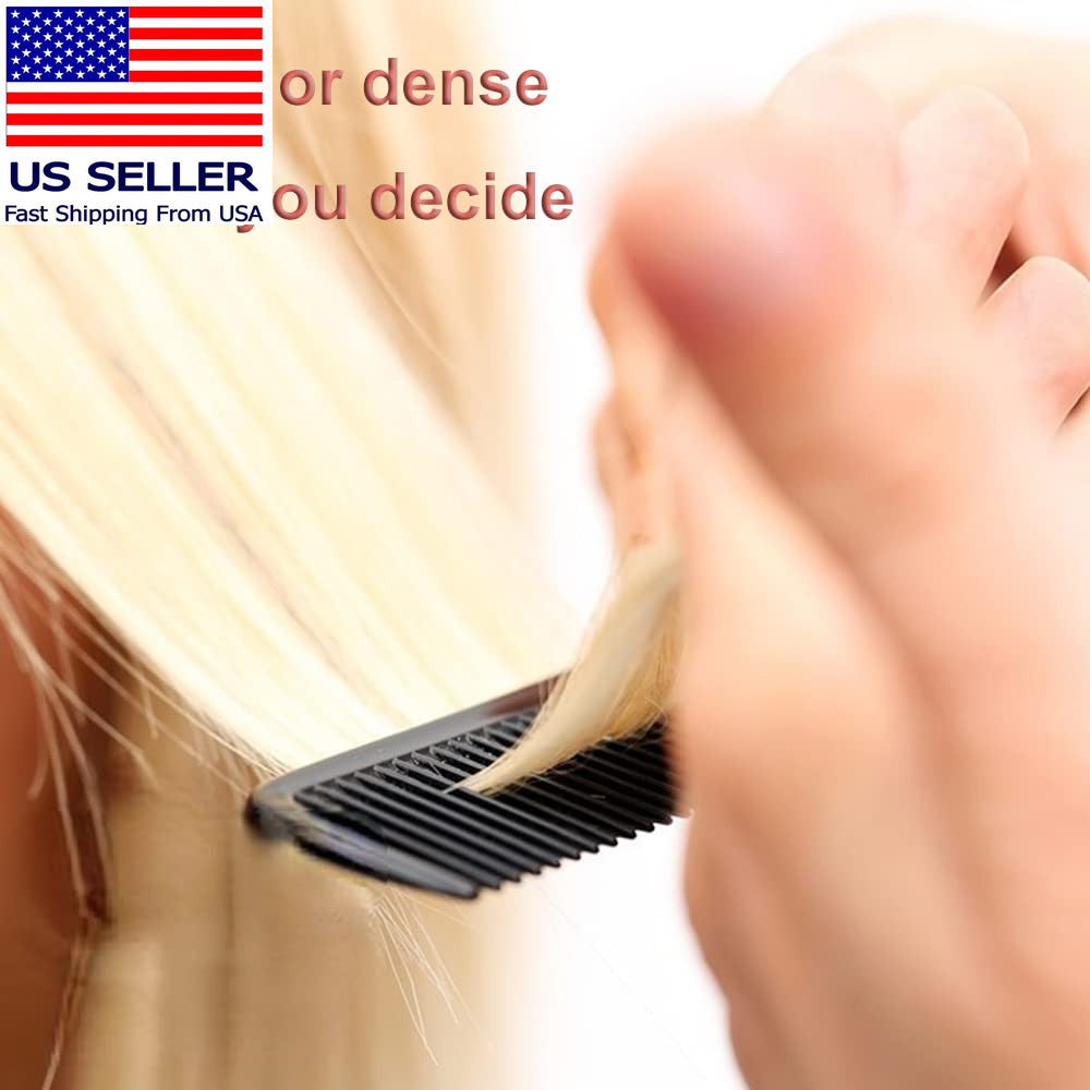 Pocket Plastic Hair Combs Set - Fine & Standard Teeth for Styling & Grooming