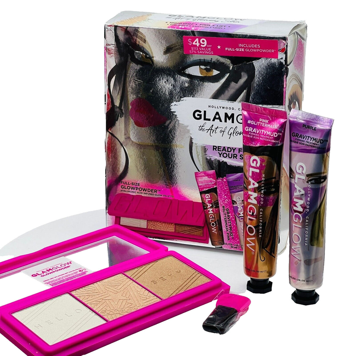 Glamglow Glowing Skin 3-Piece Set with Masks and Powder Palette