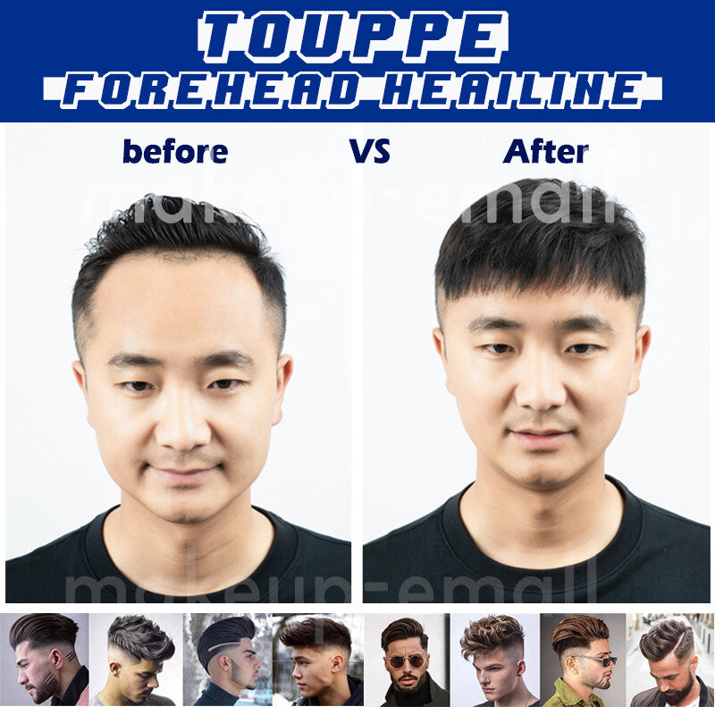Human Hair Toupee for Men Receding Hairline - Skin PU Base & Natural Look
