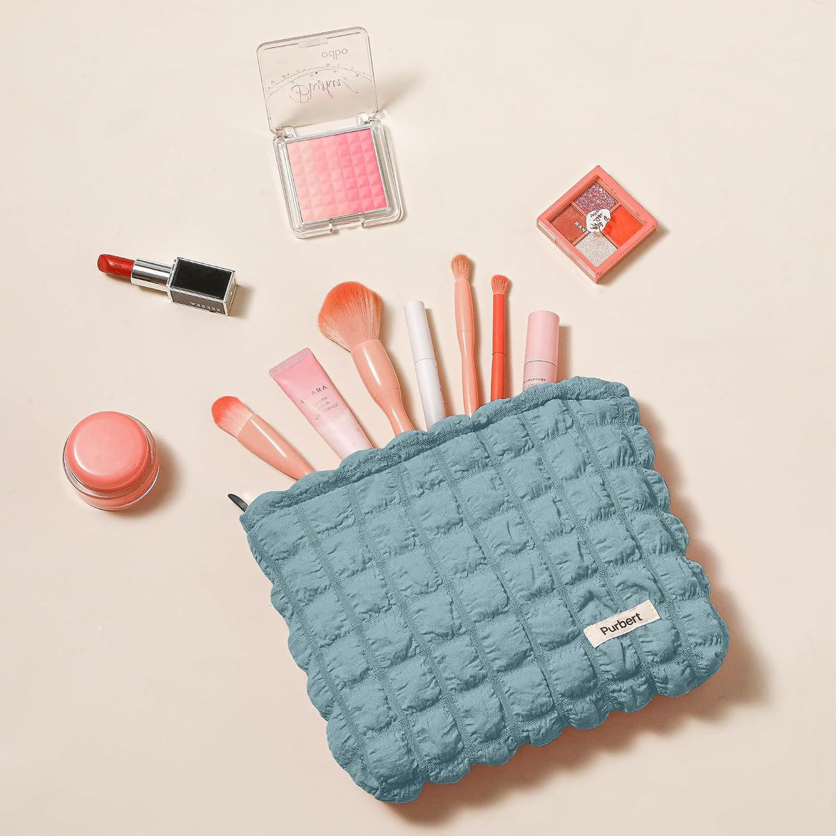 Large Capacity Bubble Cloud Makeup Bag - Travel Cosmetic Organizer