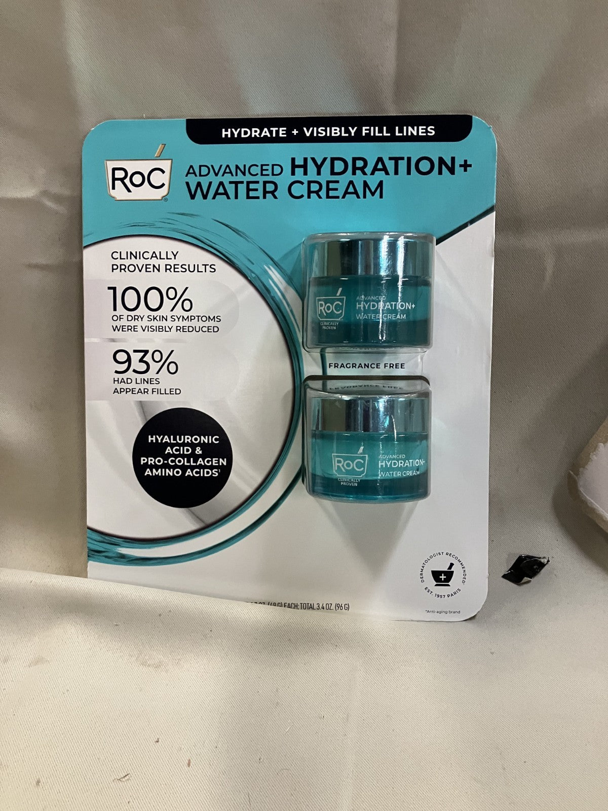 2PK. ROC ADVANCED HYDRATION WATER + CREAM ( 2X 1.7 OZ 3.4OZ TOTAL)