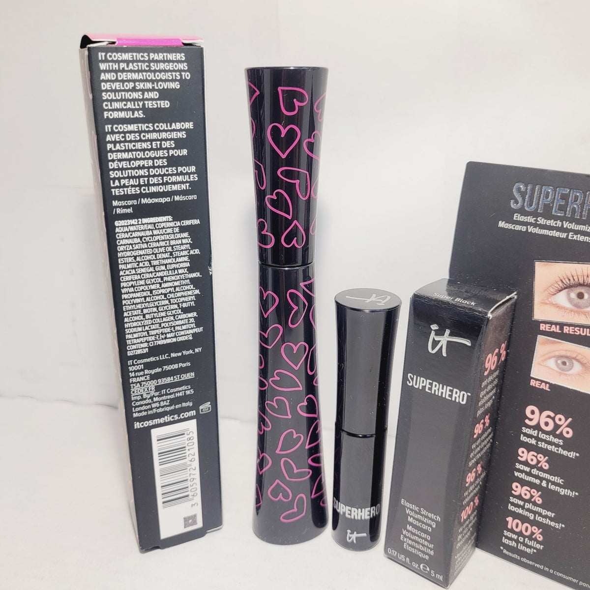 2-Piece Volumizing Mascara Set - Superhero Elastic Black Lash Boost