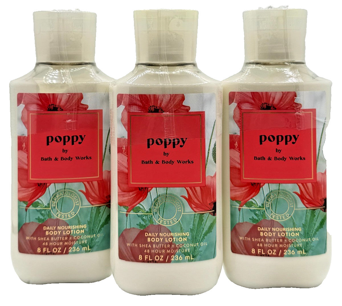 Bath & Body Works Poppy Body Lotion 3-Pack – 8 oz