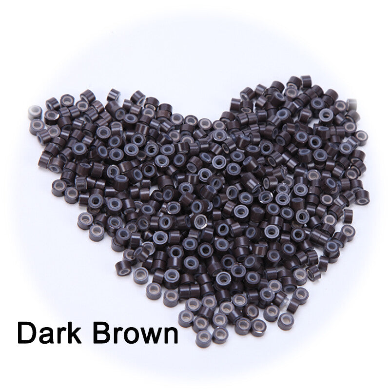 Micro Beads for Hair Extensions - Silicone Lined, 6mm, Reusable, 200/400 pcs