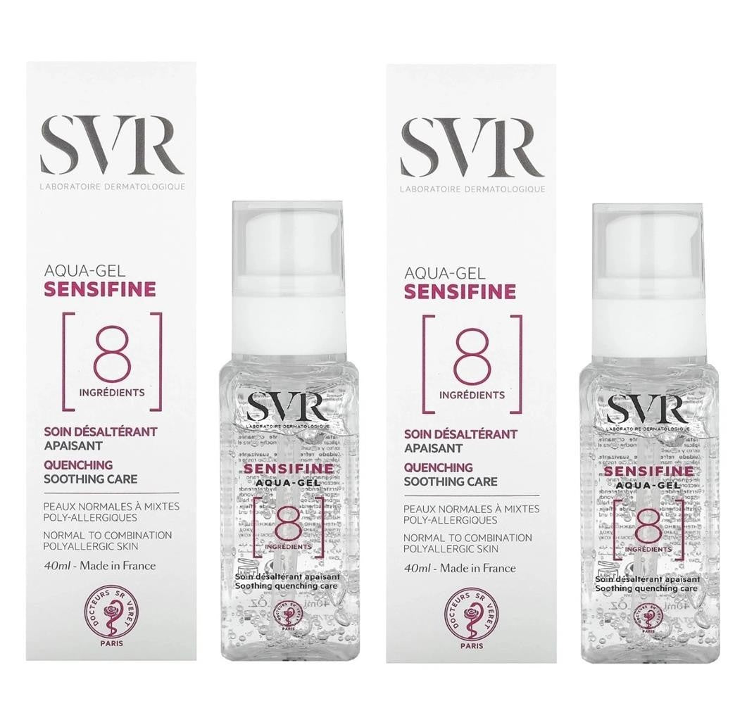 2 PACK SVR Sensifine Aqua-Gel 8 -normal to combo skin- 40ml / 1.4oz