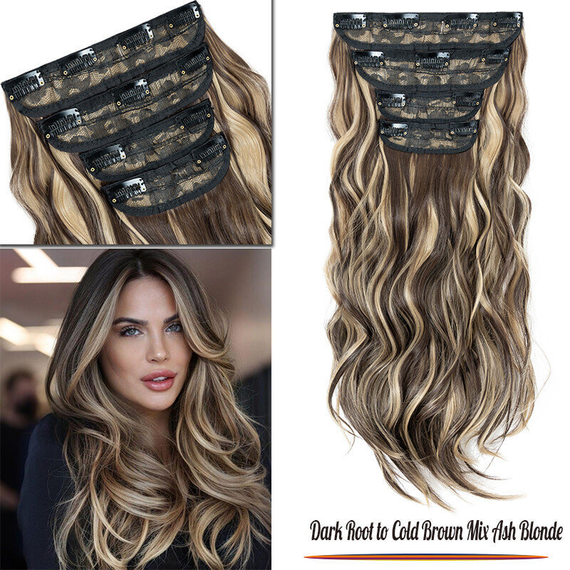 Double Weft Clip-In Human Hair Extensions Full Head - Multiple Colors & Lengths