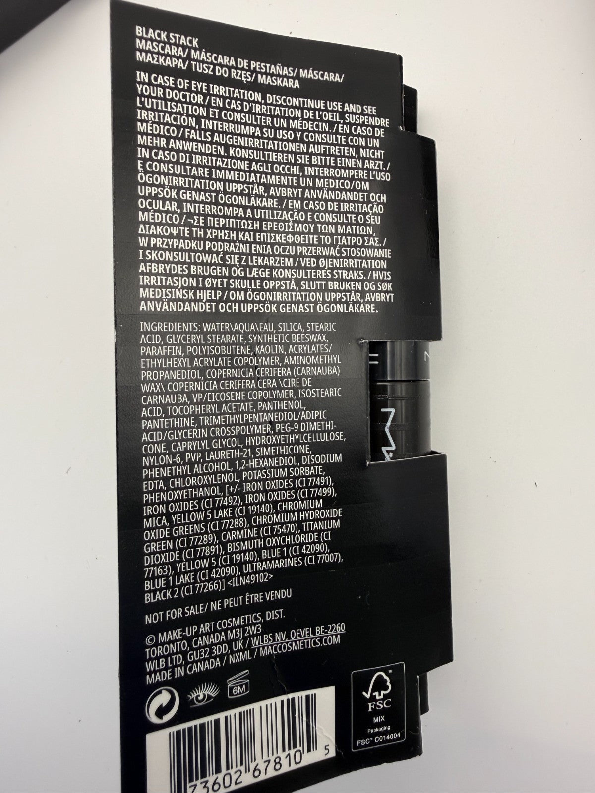 Lot of 3 MAC MACStack Mascara - Black, Micro & Mega Brushes, 0.1oz Each