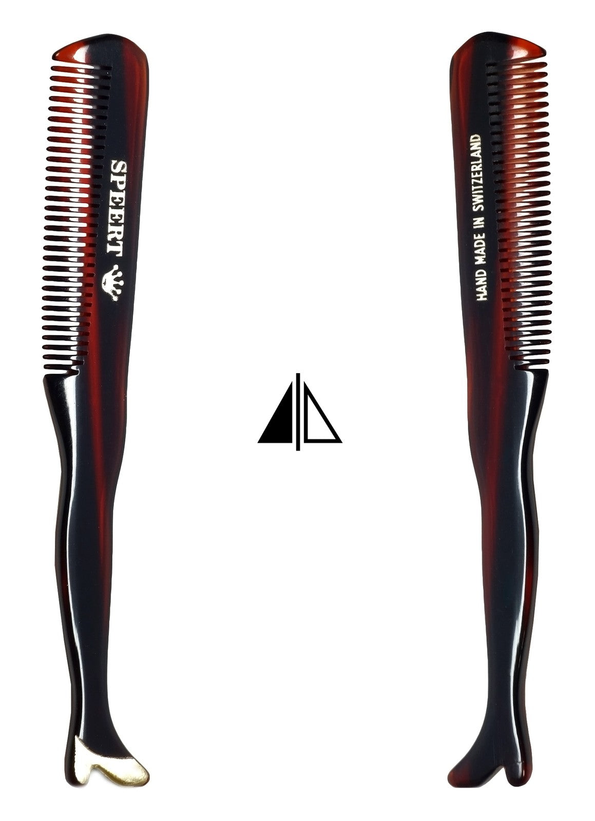 Handmade Swiss Mustache & Beard Comb 5 Inch Tortoise Shell Brown