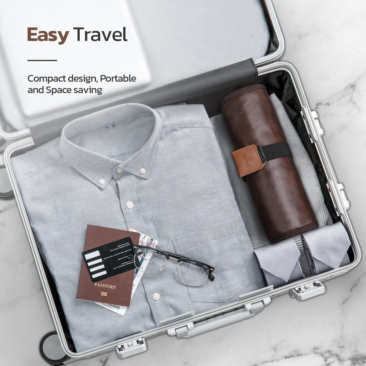 Water-Resistant Men’s Toiletry Bag Travel Organizer with Compartments