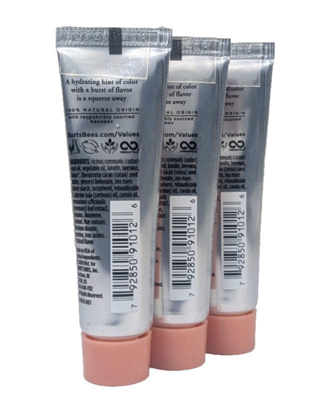 Natural Tinted Lip Balm Set - Moisturizing Sweet Peach Lip Care 3 Pack