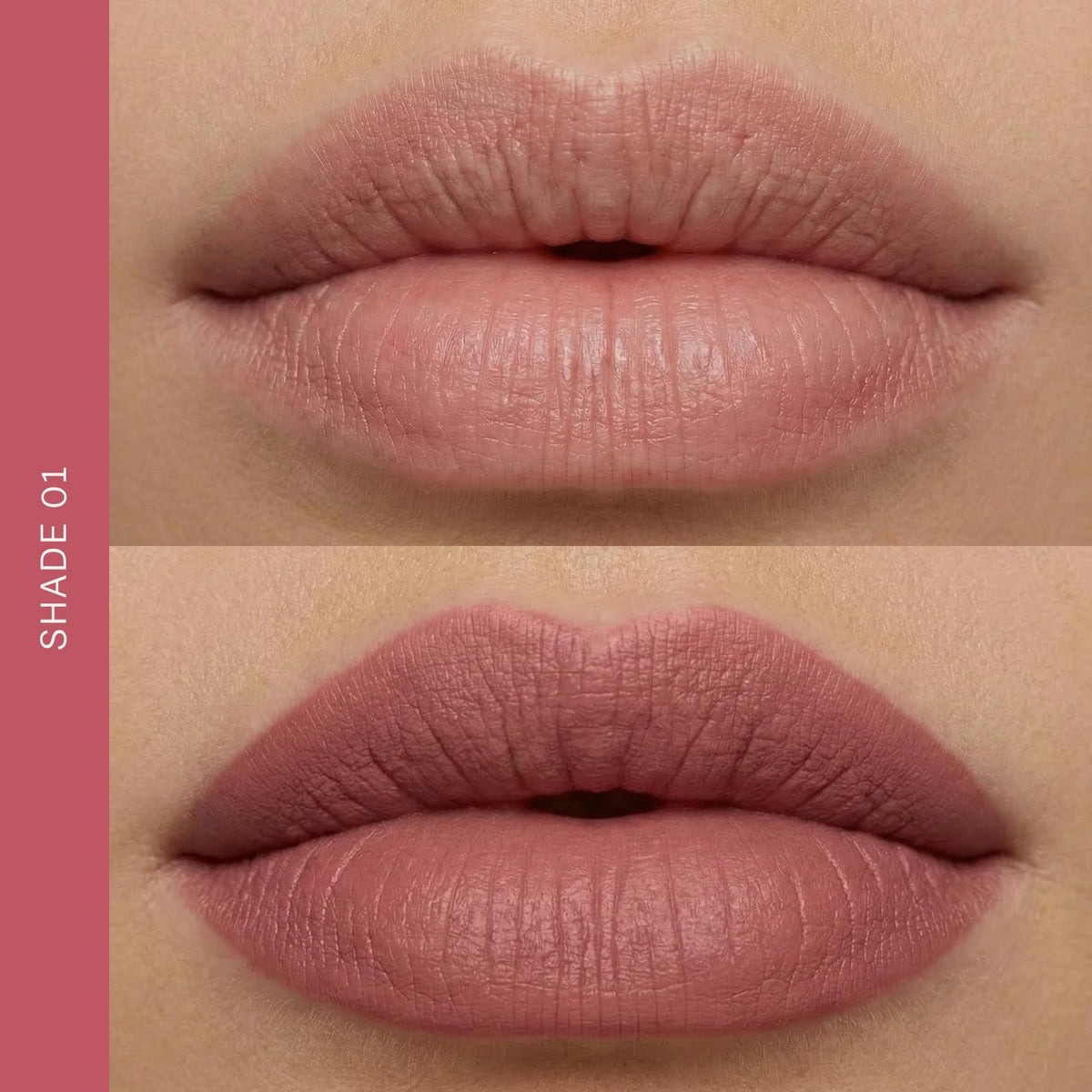 BASMA Long Lasting Lip Liner Pencil - Warm Rose Nude, Waterproof & Precise