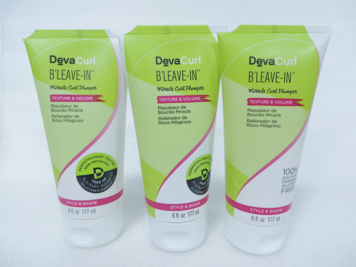 Miracle Curl Plumper Leave-In Conditioner for Curly Hair - 6 oz, Pack of 3