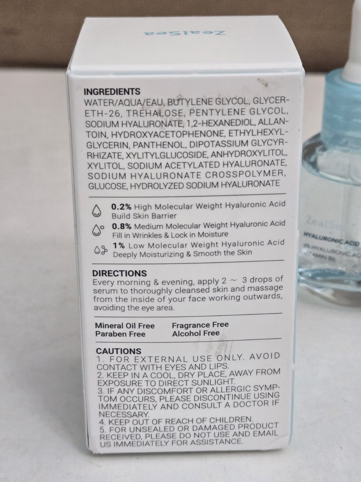Hyaluronic Acid Serum Face Hydrating 1 Fl Oz - Moisturizing Skin Care