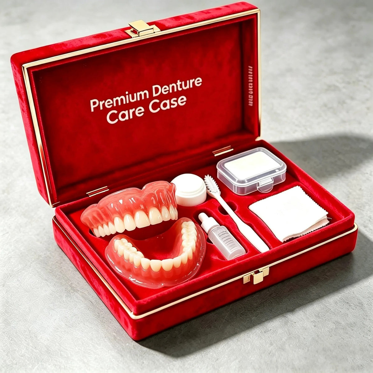 Silicone Denture Kit Upper and Lower False Teeth Set Instant Smile