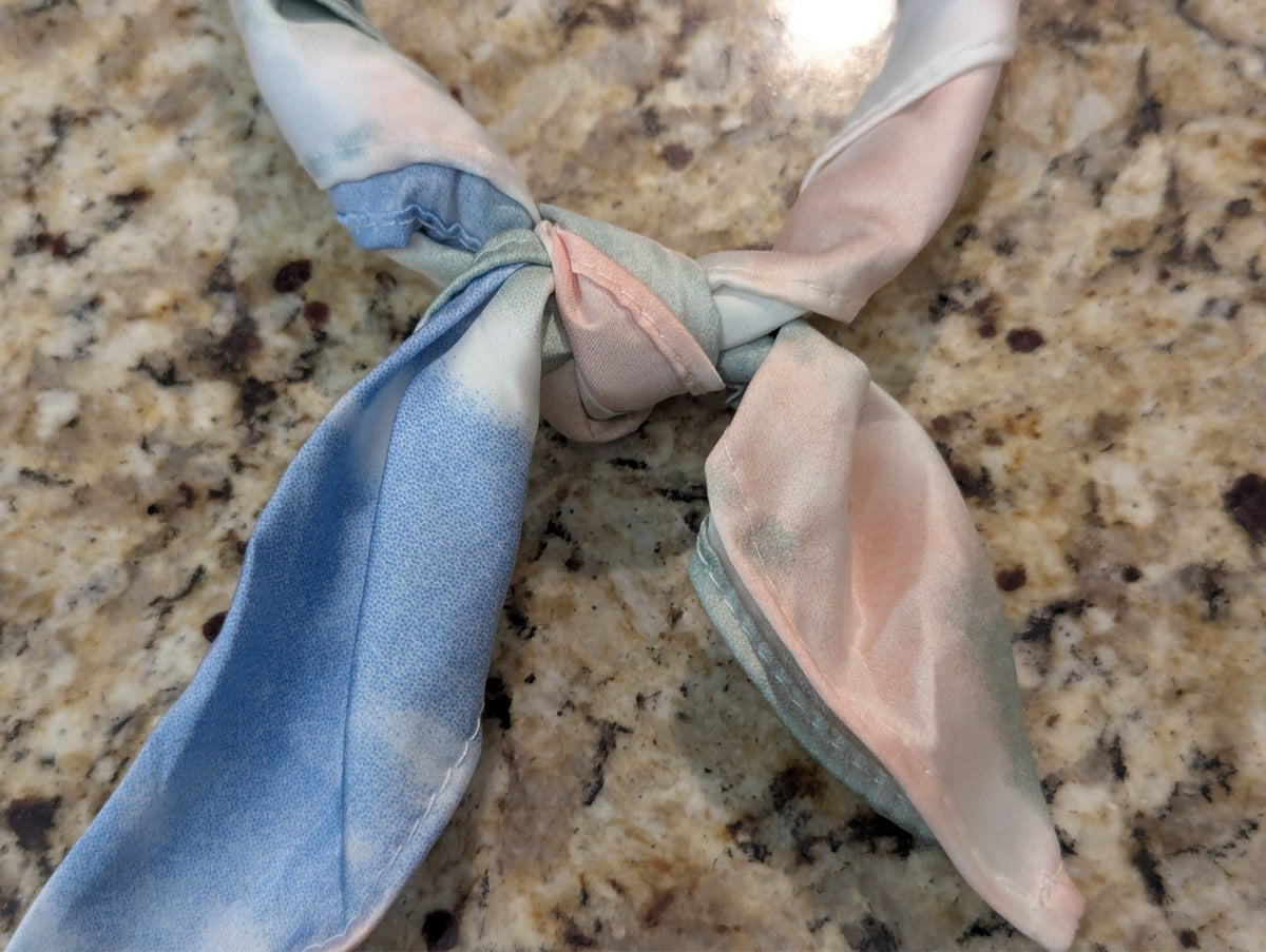 Scunci Collection Multicolor Headscarf Headband Pastel Tie-Dye