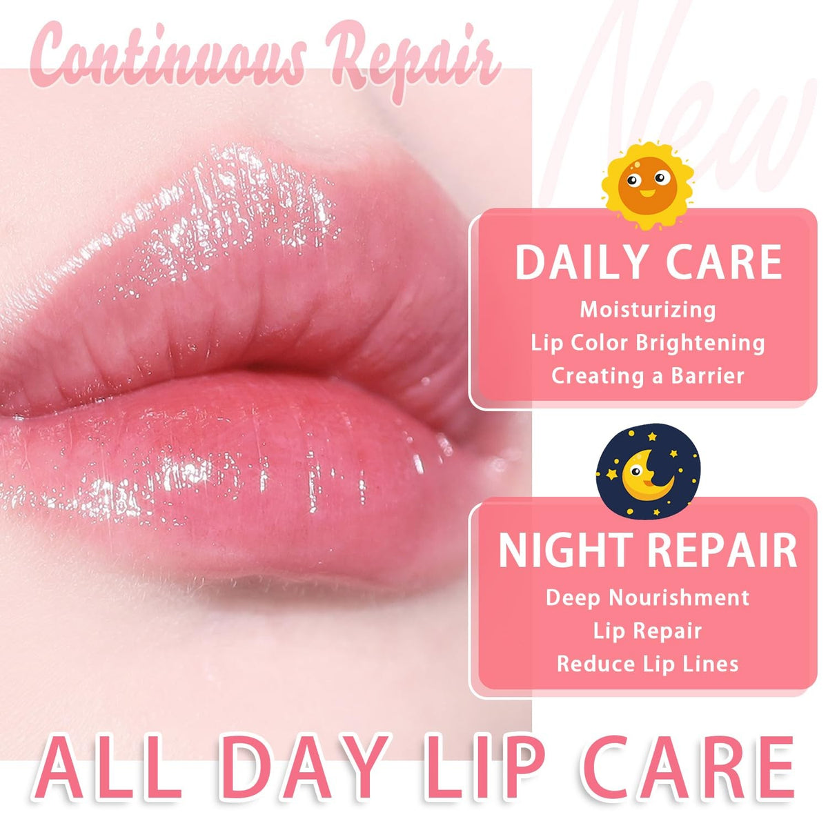 Set of 3 Honey Lip Balm Pots with Watermelon, Cherry & Strawberry Extracts – Nourishing Overnight Lip Masks